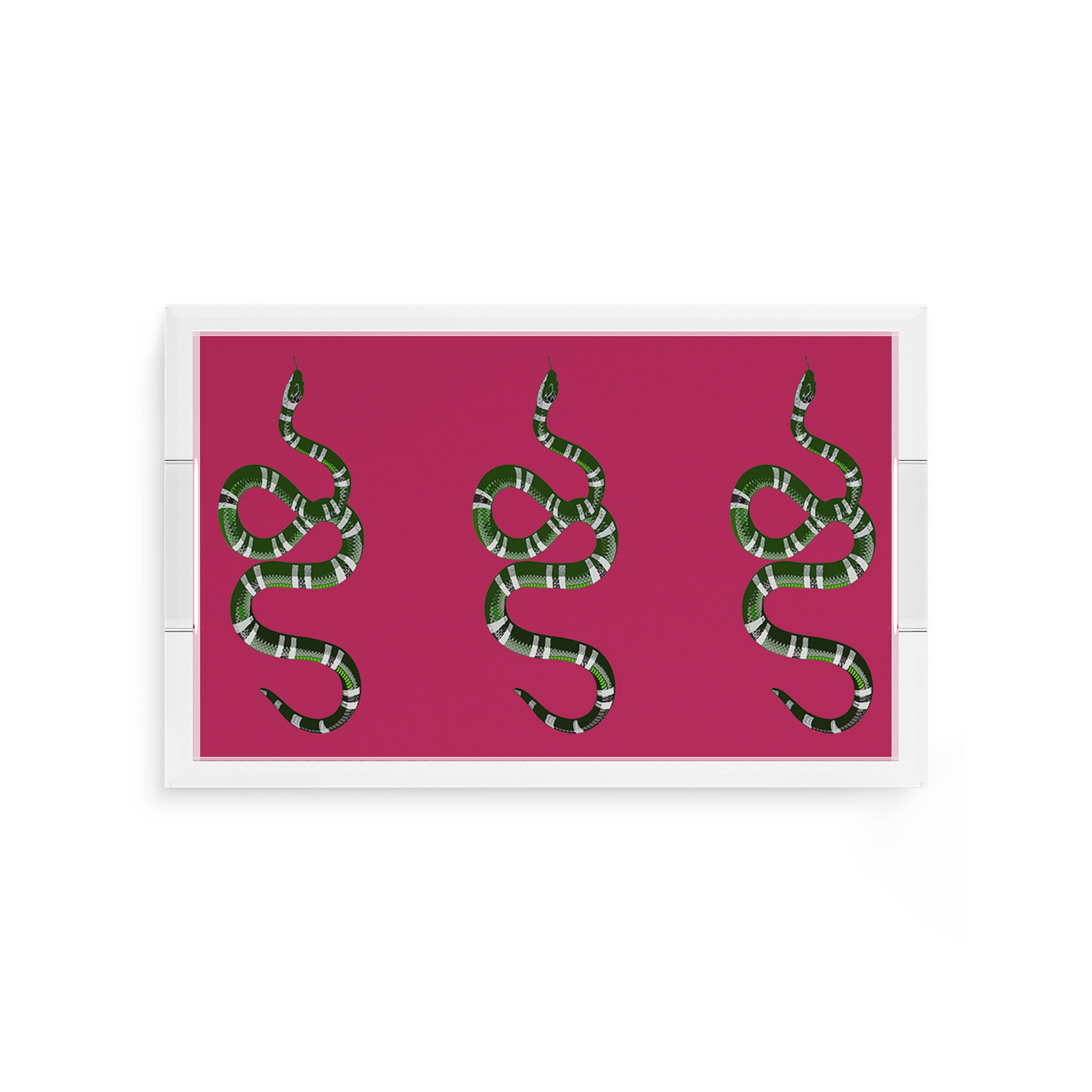 Serpent Raspberry 12.5X7.75 Acrylic Tray - nicolettemayer.com
