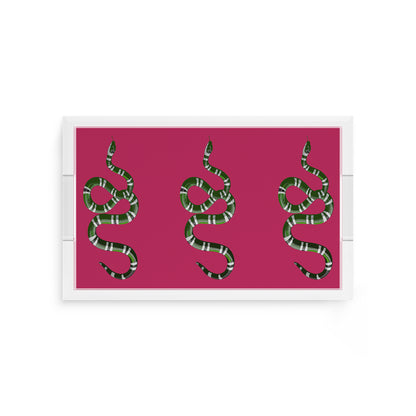 Serpent Raspberry 12.5X7.75 Acrylic Tray - nicolettemayer.com
