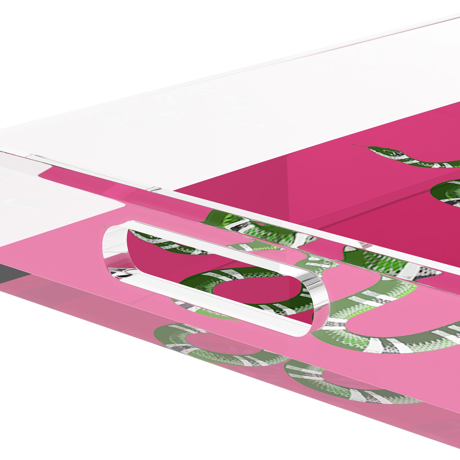 Serpent Raspberry 12.5X7.75 Acrylic Tray - nicolettemayer.com
