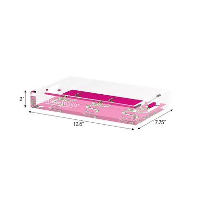 Serpent Raspberry 12.5X7.75 Acrylic Tray - nicolettemayer.com
