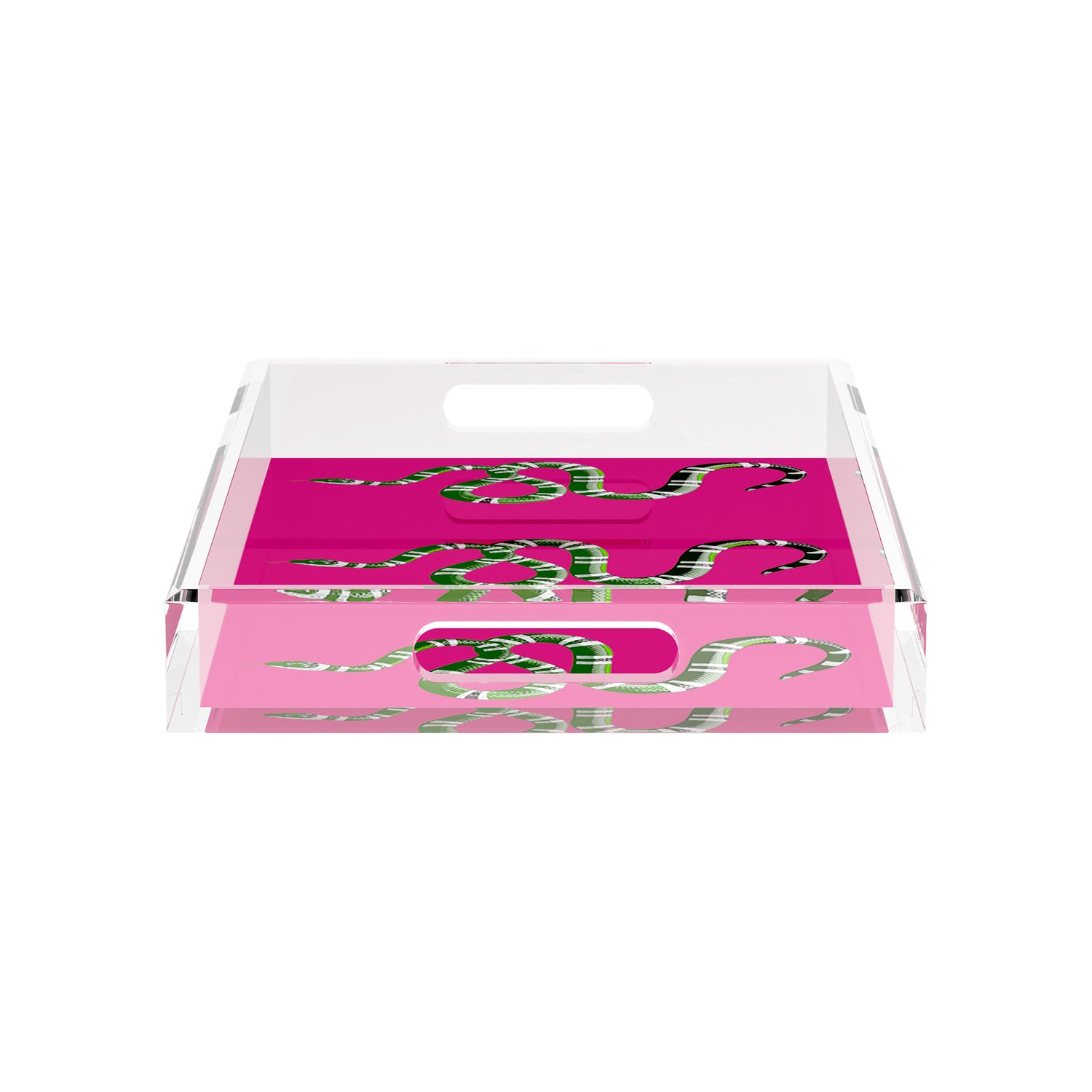 Serpent Raspberry 17X10.5 Acrylic Tray - nicolettemayer.com
