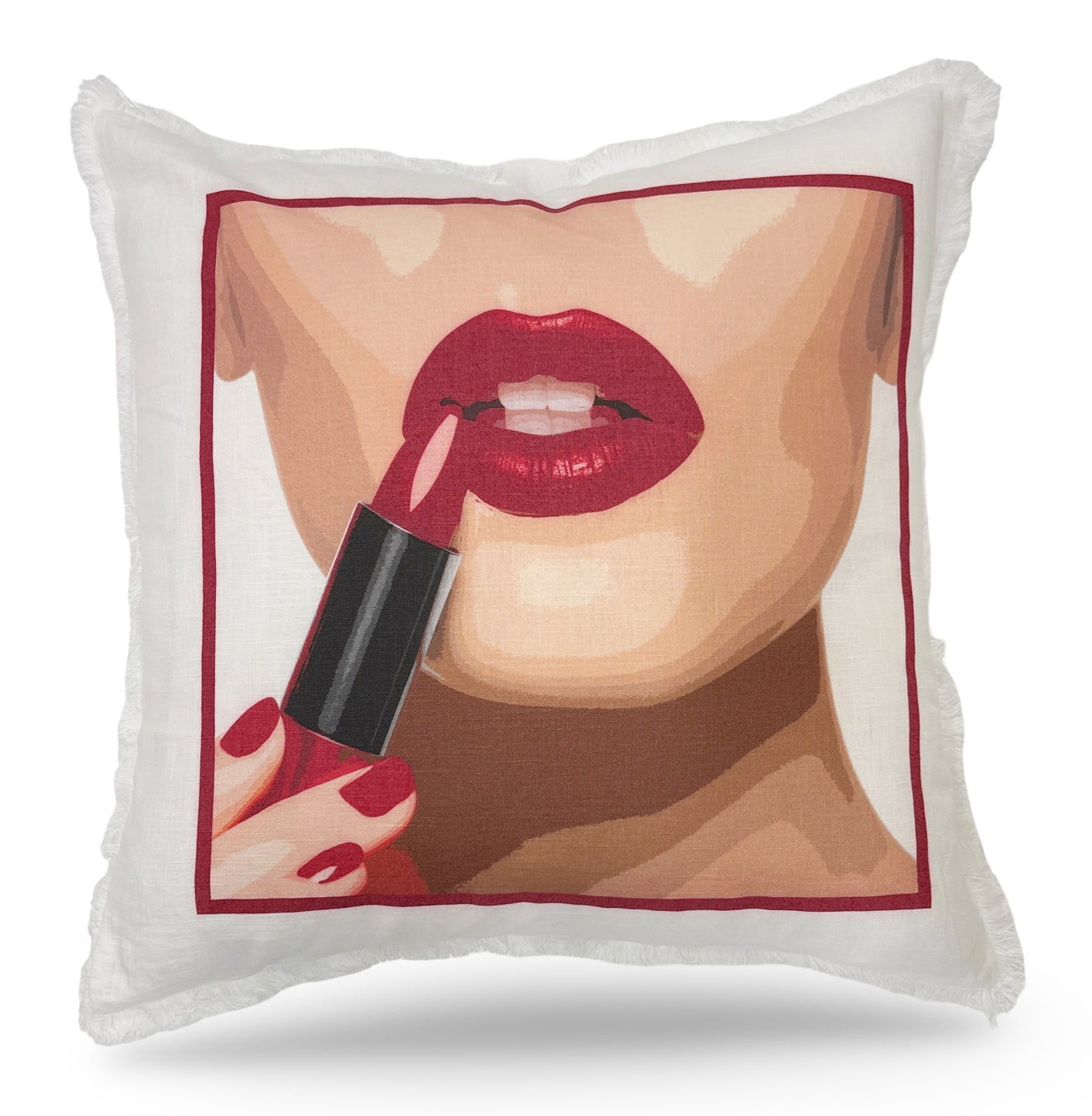 Simply Irresistable 22x22 White Fringe Pillow