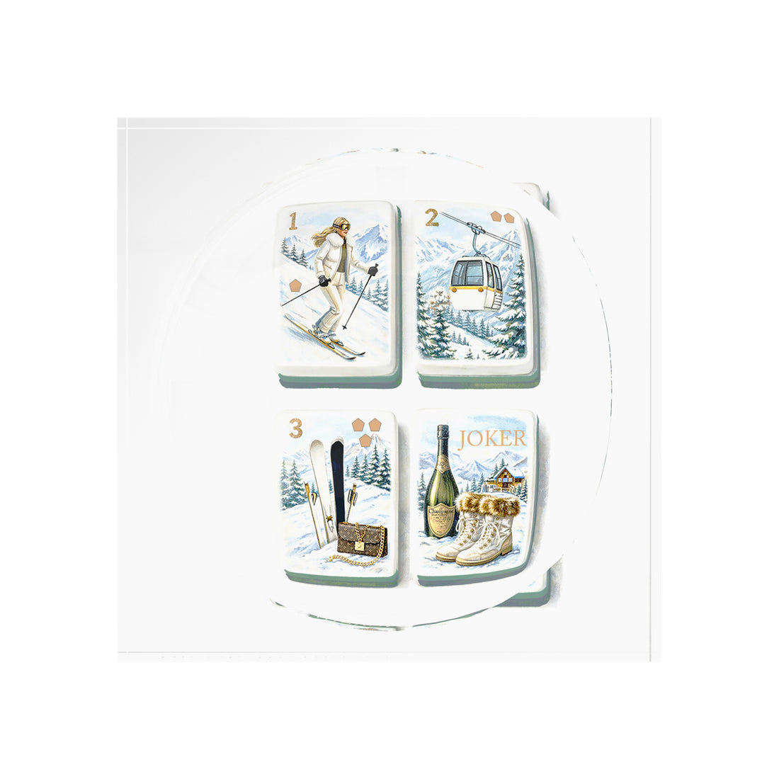 Mahjong Ski Theme Mahj Candy Catchall Dish