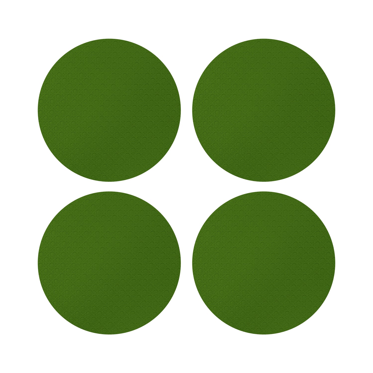 Solid Moss Vegan Leather Coasters - nicolettemayer.com