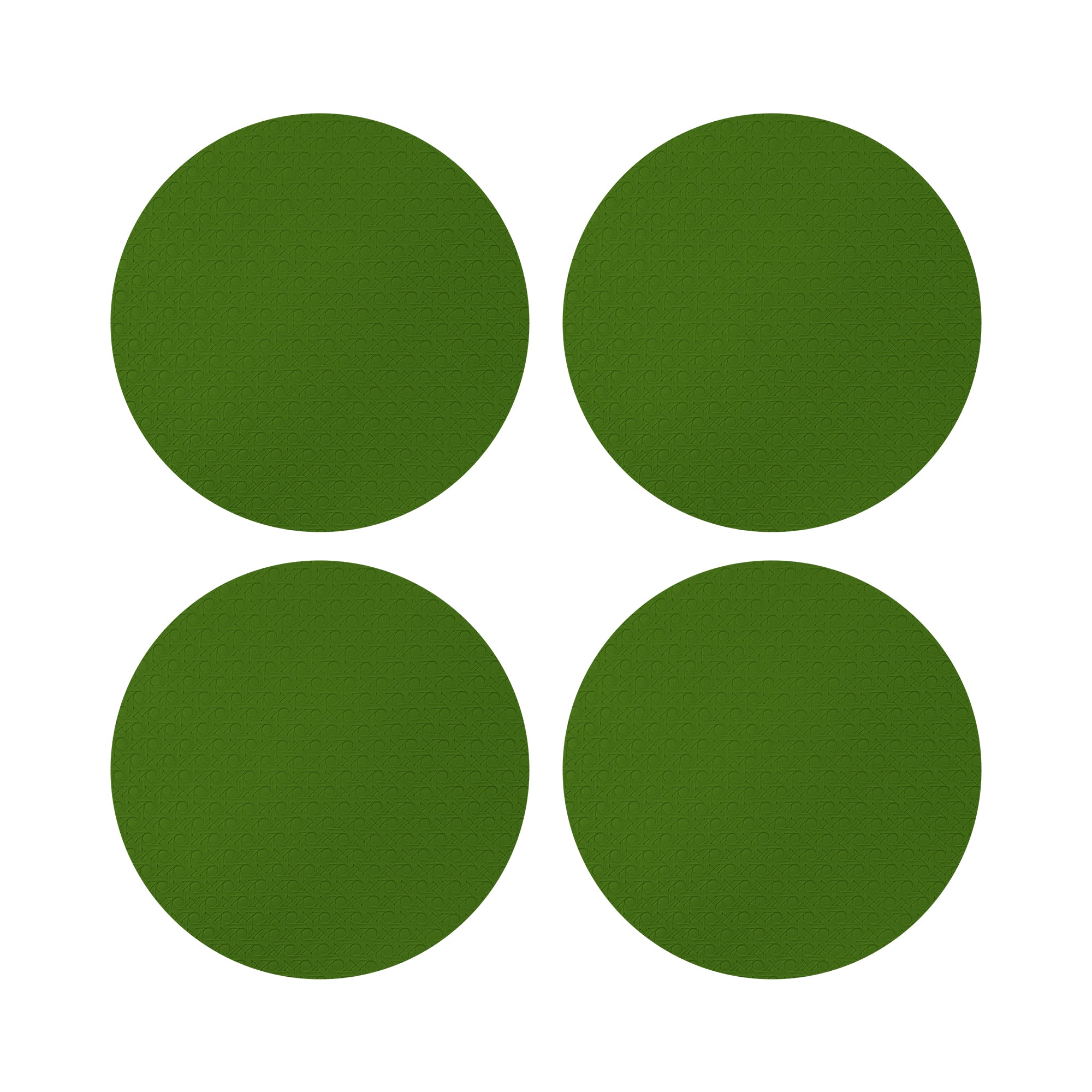 Solid Moss Vegan Leather Coasters - nicolettemayer.com