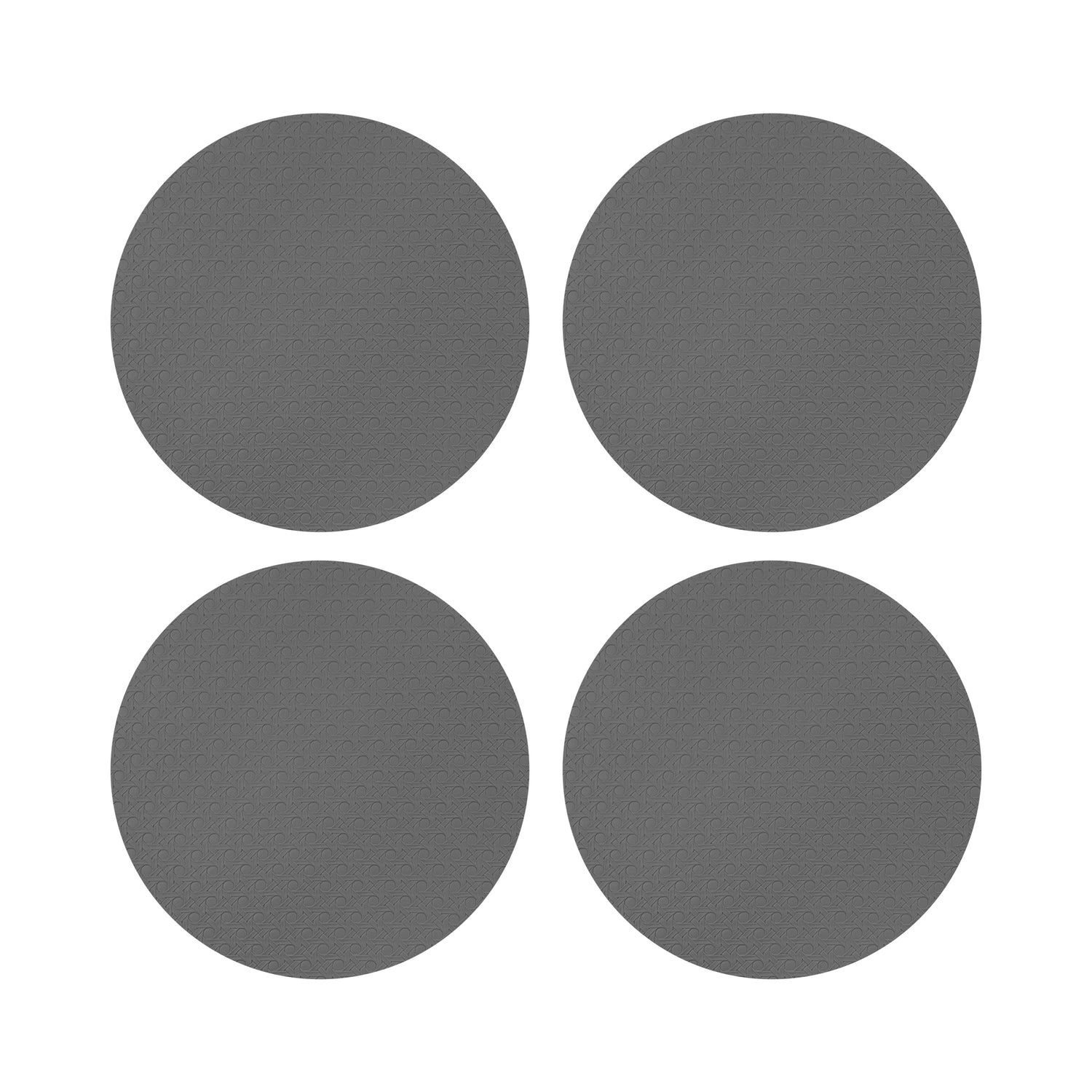 Solid Platinum Vegan Leather Coasters - nicolettemayer.com