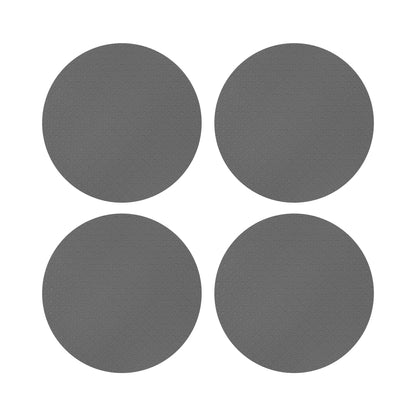 Solid Platinum Vegan Leather Coasters - nicolettemayer.com