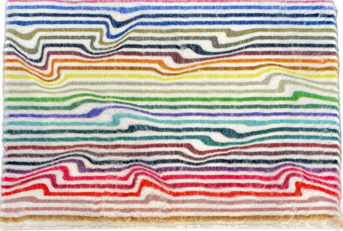 Spectrum White Warp Brights Rectangle Cloud Washables Rug