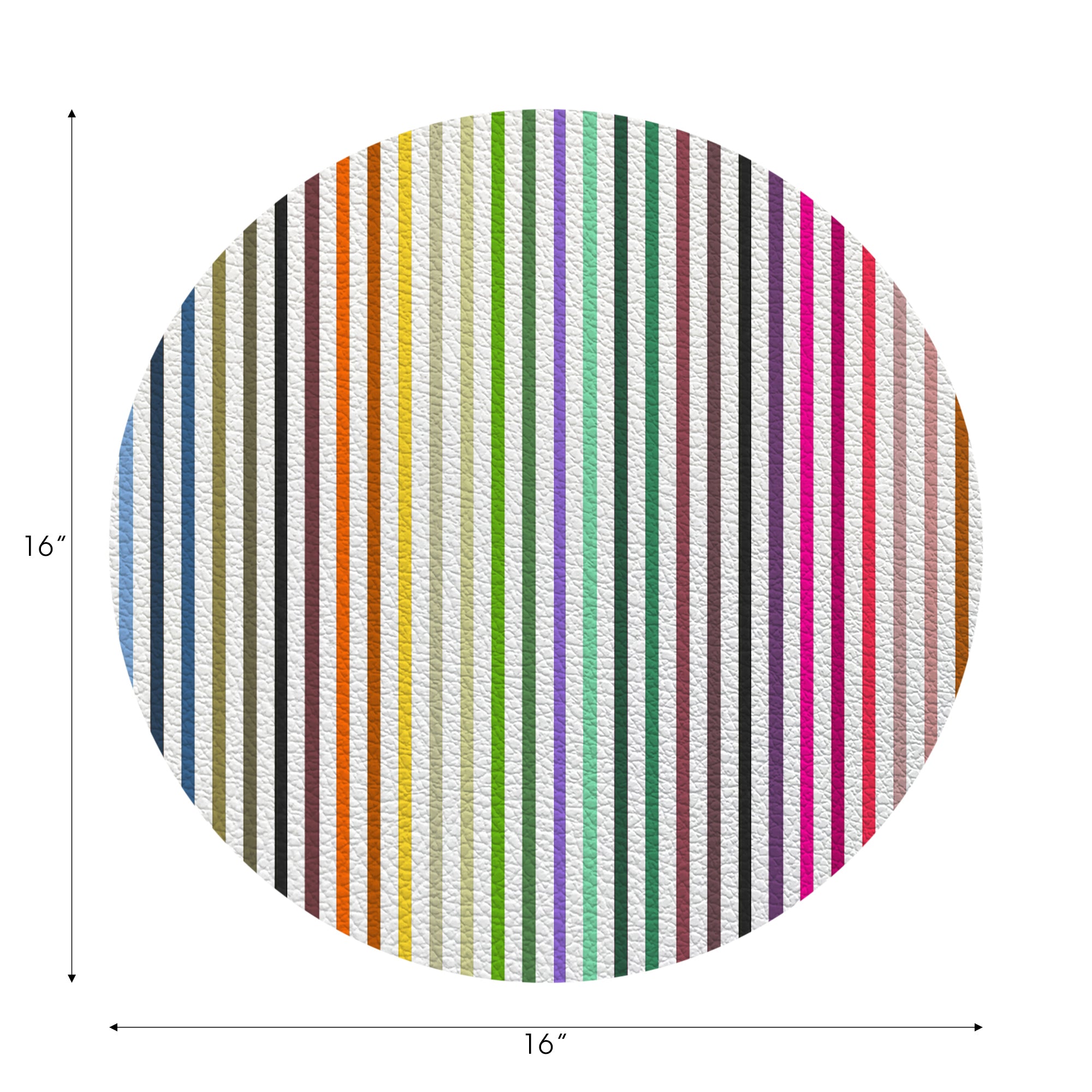 Spectrum White Brights Vegan Leather Round Pebble Placemat - nicolettemayer.com