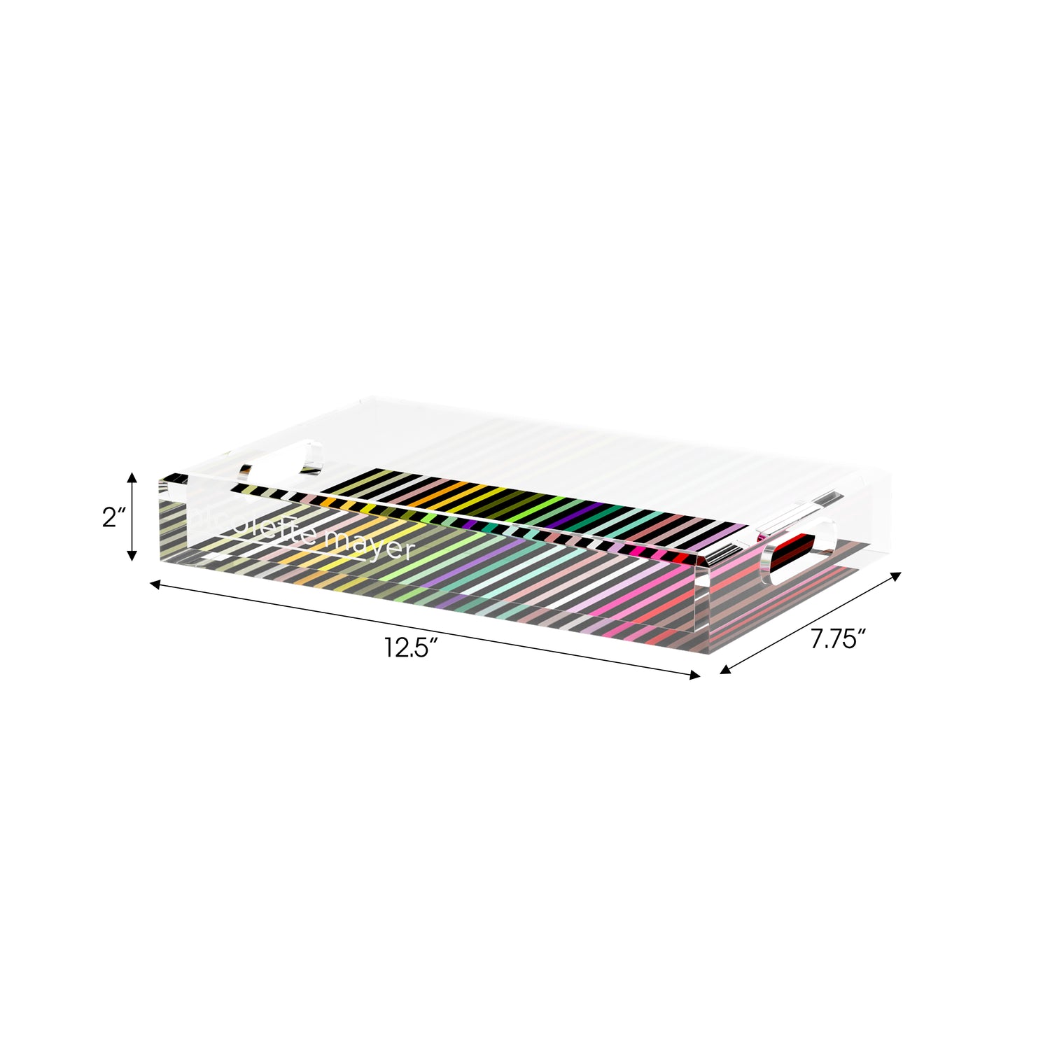 Spectrum Of Reality Black 12.5X7.75 Acrylic Tray - nicolettemayer.com
