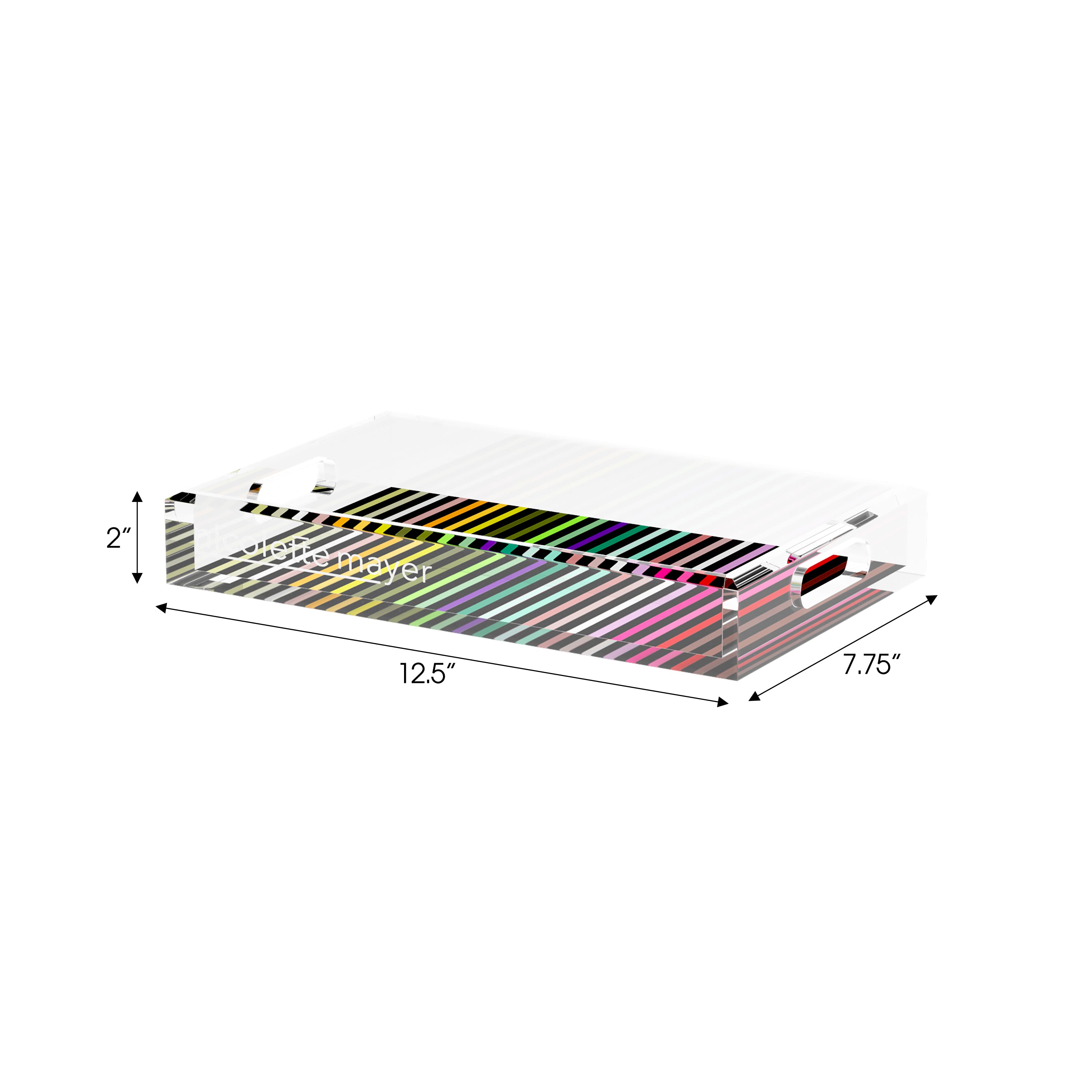 Spectrum Of Reality Black 12.5X7.75 Acrylic Tray - nicolettemayer.com
