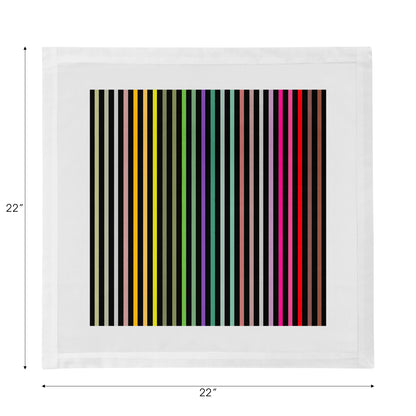 Spectrum Of Reality Black Cotton Sateen Dinner Napkins - nicolettemayer.com