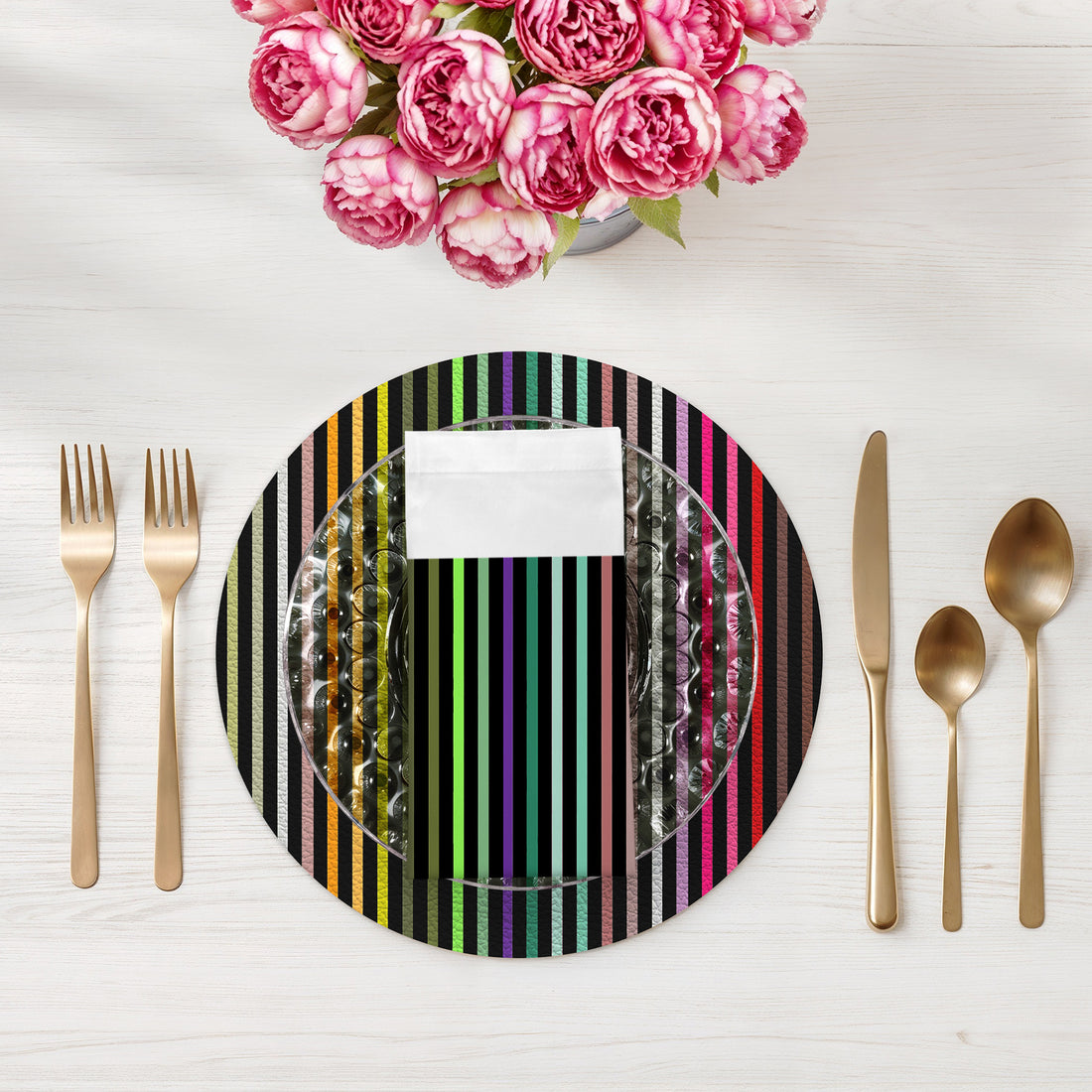 Spectrum Of Reality Black Cotton Sateen Dinner Napkins - nicolettemayer.com