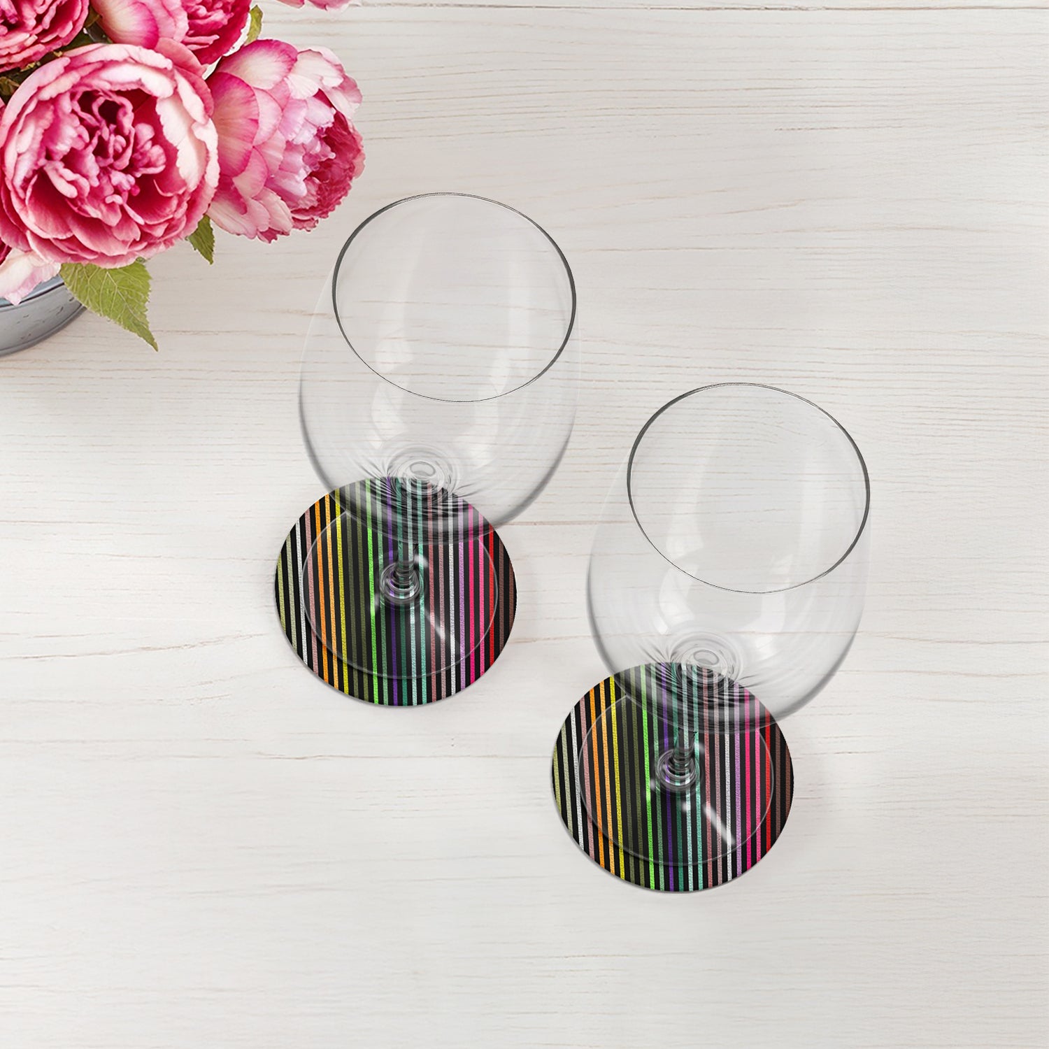 Spectrum Of Reality Black Vegan Leather Coasters - nicolettemayer.com