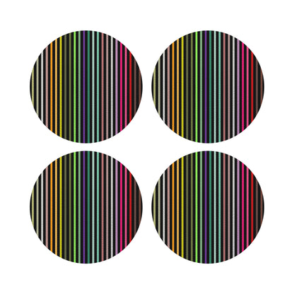 Spectrum Of Reality Black Vegan Leather Coasters - nicolettemayer.com