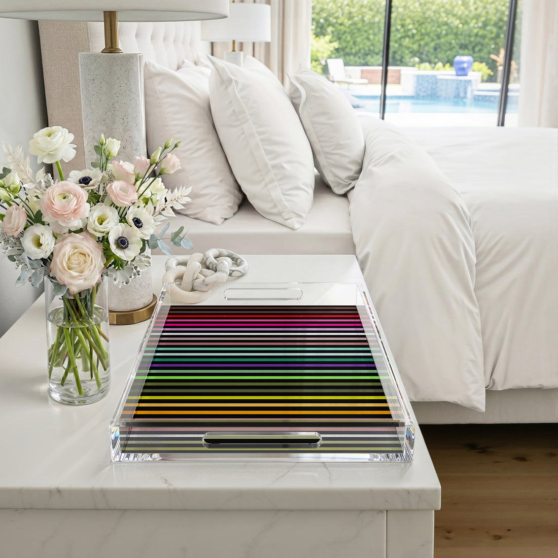 Spectrum Of Reality Black 22.5X14.5 Acrylic Tray - nicolettemayer.com
