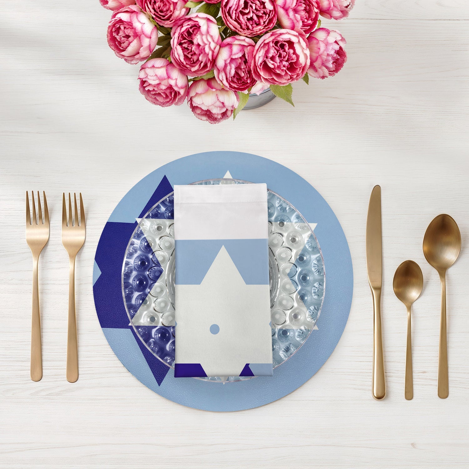 Stars Of David Cotton Sateen Dinner Napkins - nicolettemayer.com