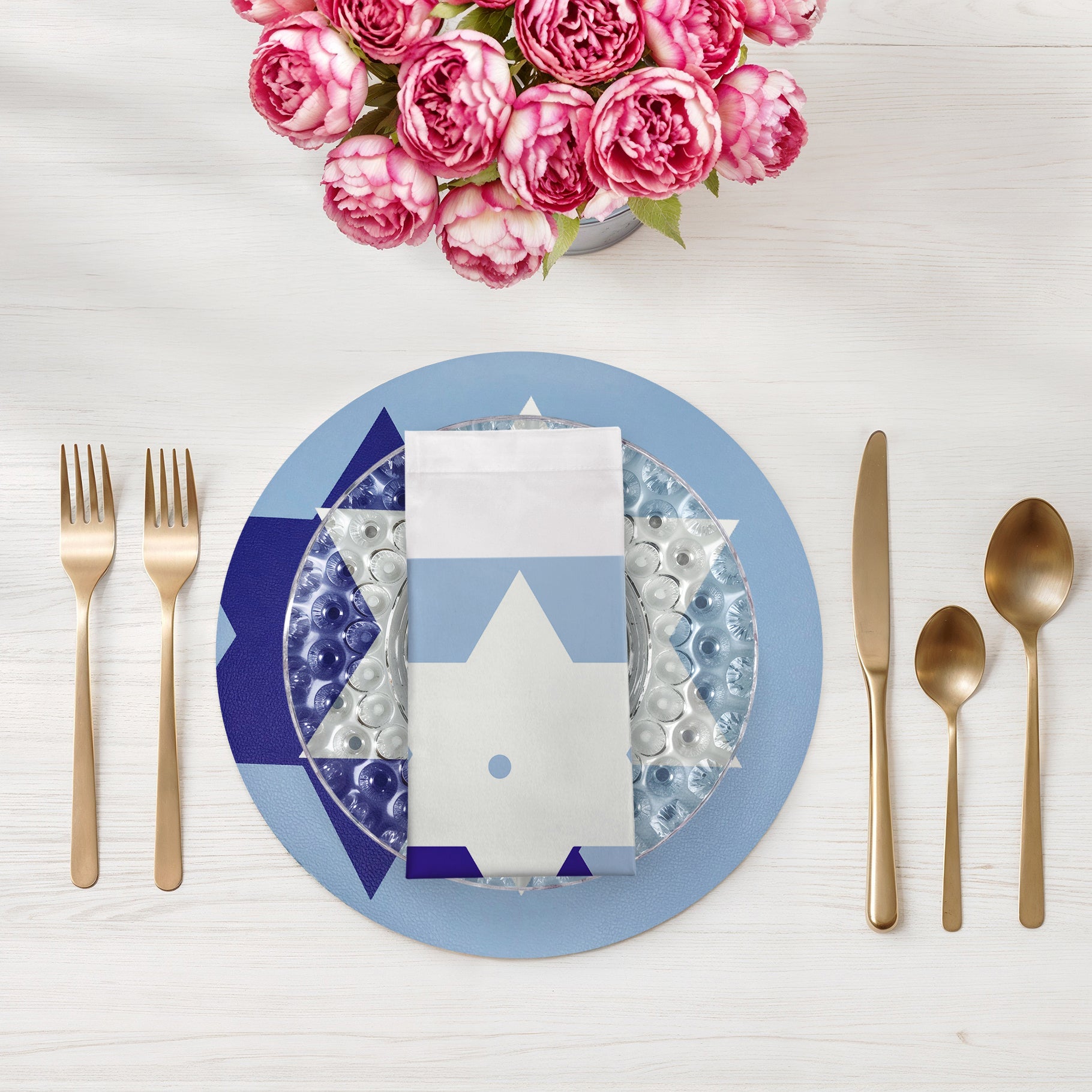 Stars Of David Cotton Sateen Dinner Napkins - nicolettemayer.com