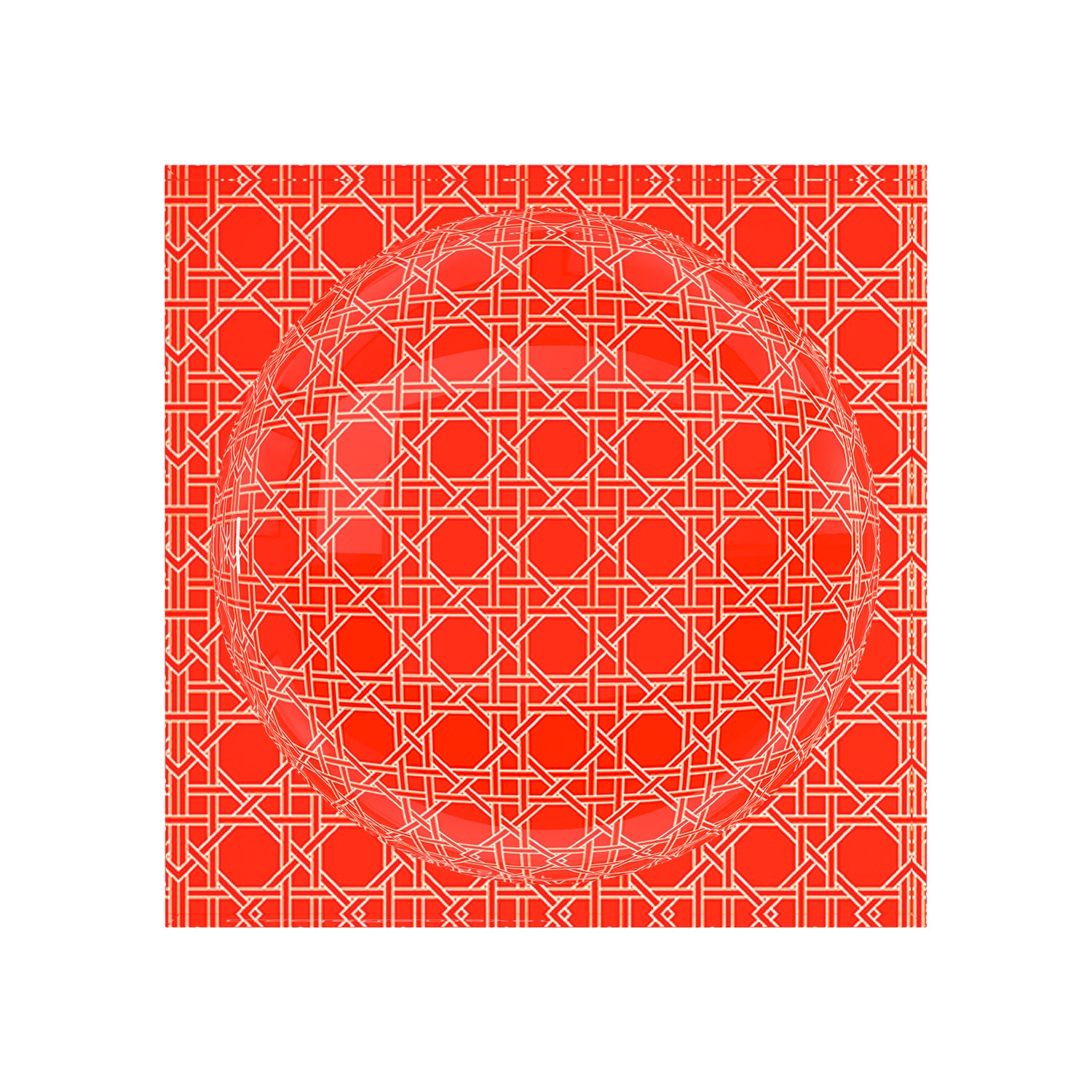 Sublime Trellis Salmon Acrylic Candy Catchall Dish - nicolettemayer.com