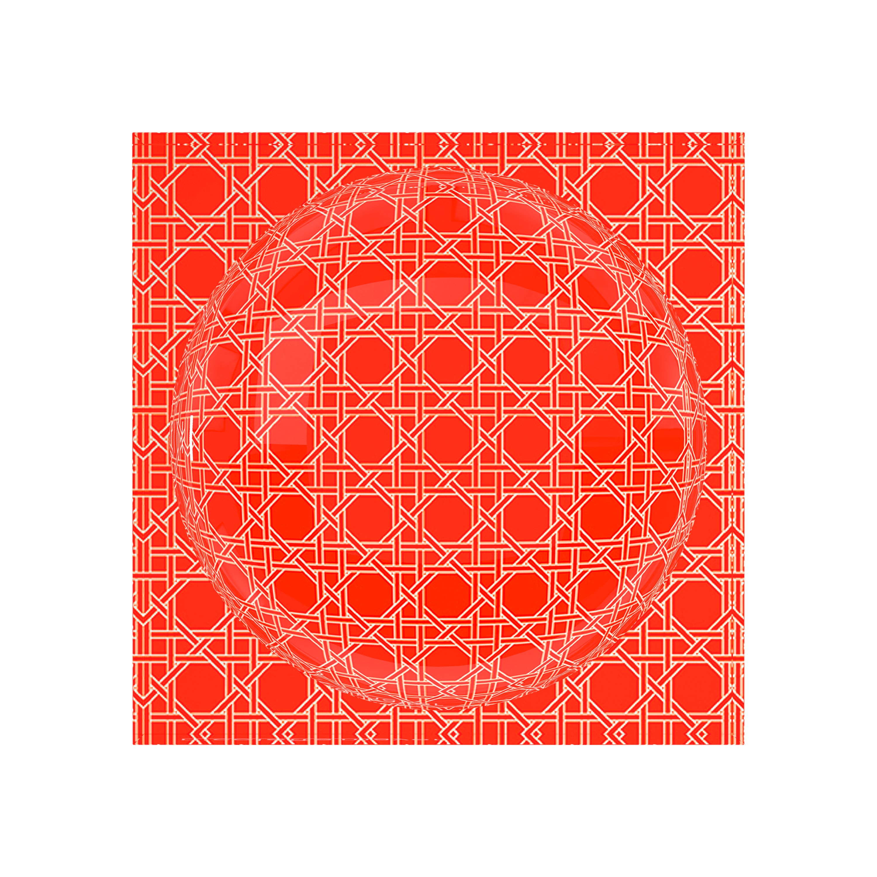 Sublime Trellis Salmon Acrylic Candy Catchall Dish - nicolettemayer.com