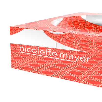 Sublime Trellis Salmon Acrylic Candy Catchall Dish - nicolettemayer.com