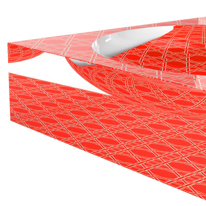 Sublime Trellis Salmon Acrylic Candy Catchall Dish - nicolettemayer.com
