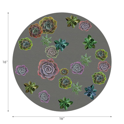 Ensemble de 4 sets de table ronds en galets gris flottants, 40 cm