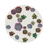 Succulents Floating Pastels 16" Round Pebble Placemats, Set of 4 - nicolettemayer.com
