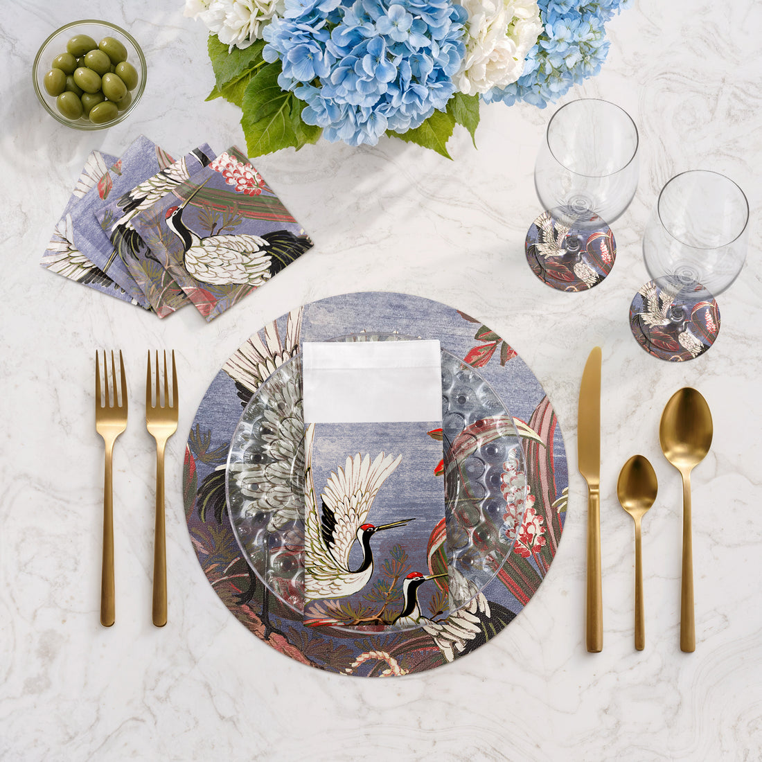 Summer Palace Ducal Vegan Leather Round Pebble Placemat