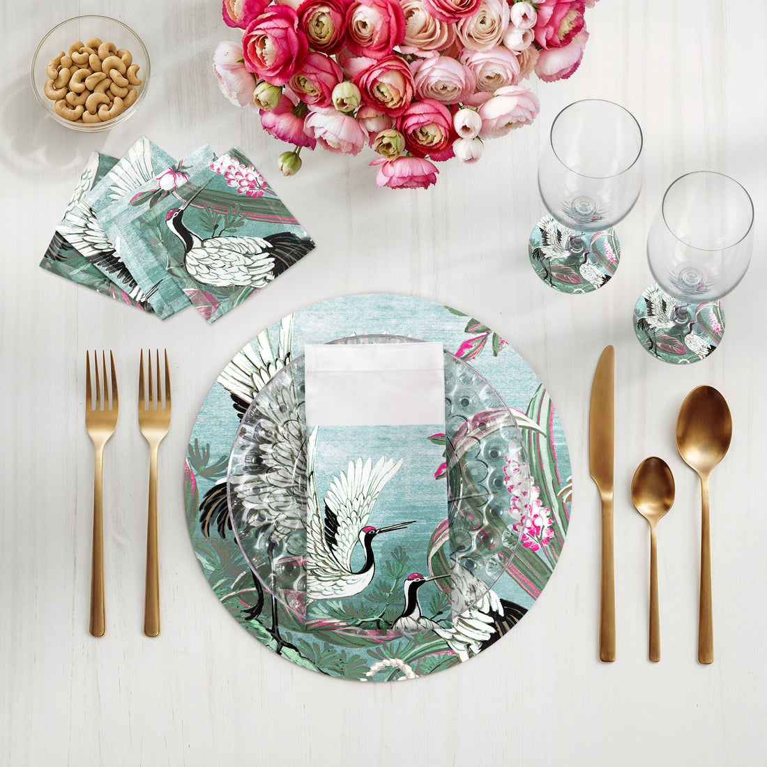 Summer Palace Pinotti Vegan Leather Round Pebble Placemat