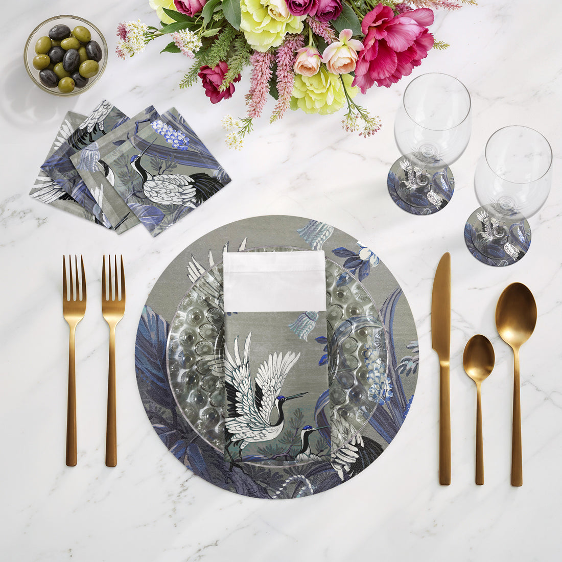 Summer Palace Sybil Vegan Leather Round Pebble Placemat