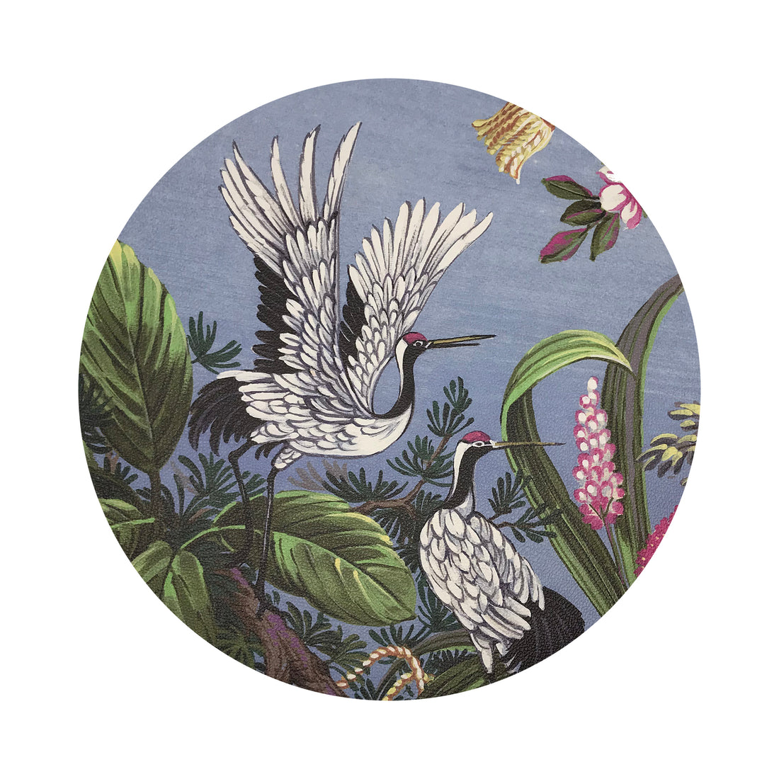 Summer Palace Pink Gray Original 16&quot; Pebble Placemat, Set Of 4 - nicolettemayer.com