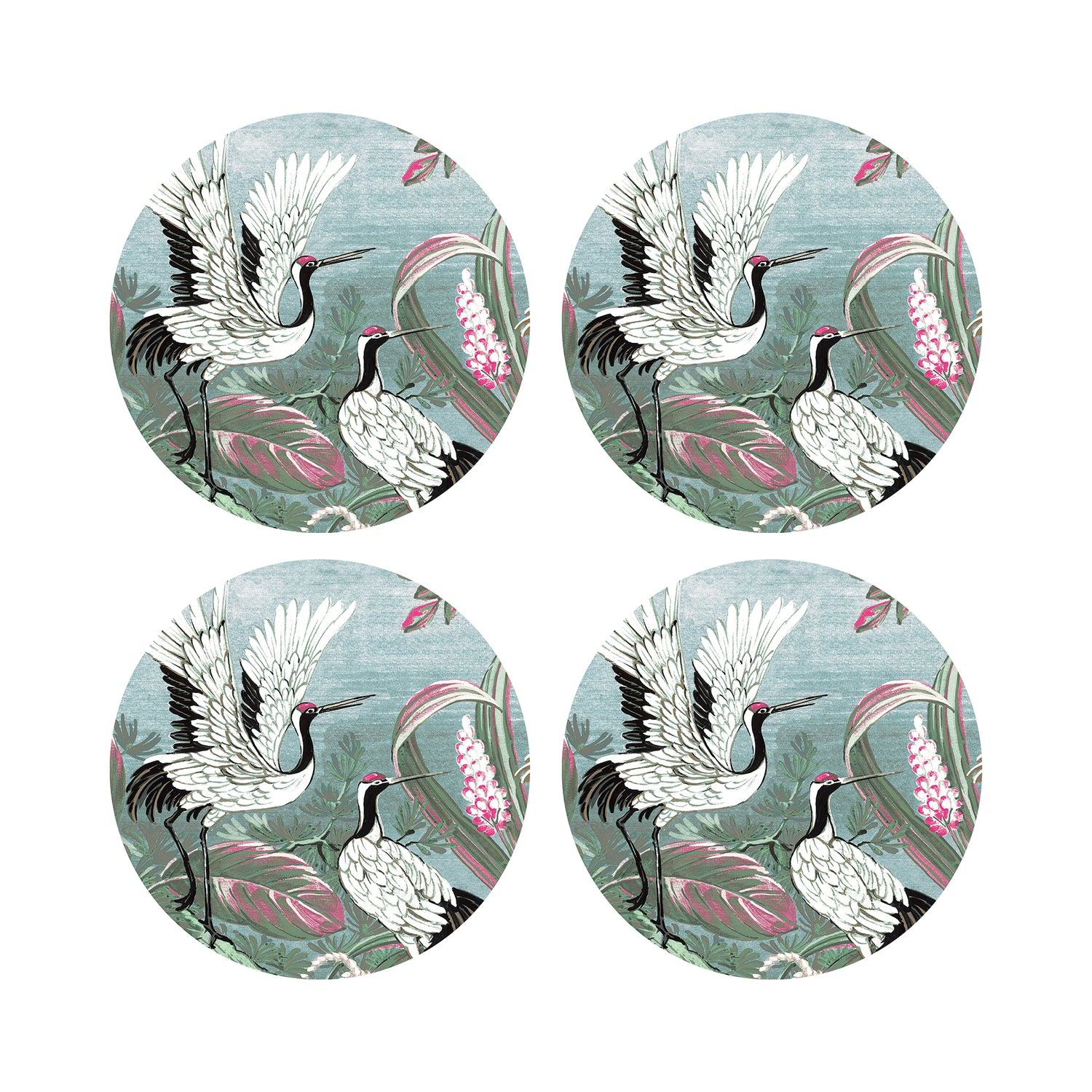 Summer Palace Pinotti 16&quot; Round Pebble Placemats, Set of 4 - nicolettemayer.com
