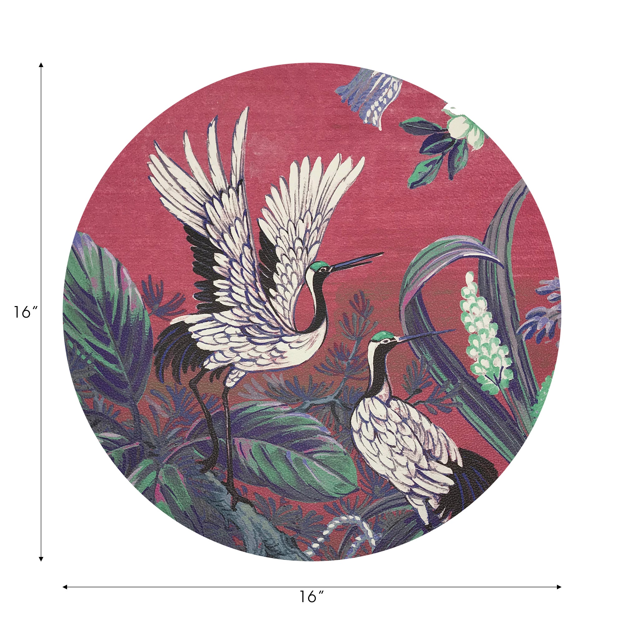 Summer Palace Primula Vegan Leather Round Pebble Placemat