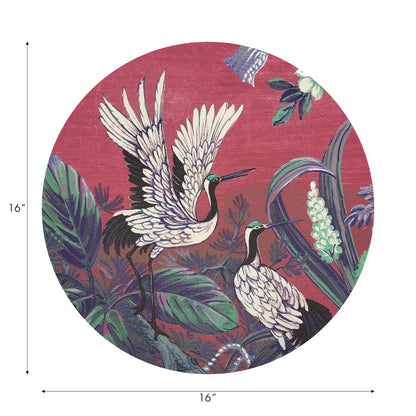Summer Palace Primula Vegan Leather Round Pebble Placemat