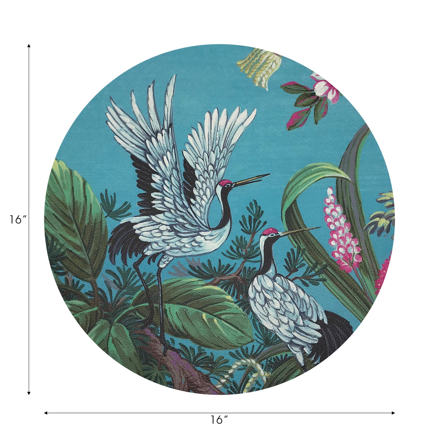 Summer Palace Sarus Vegan Leather Round Pebble Placemat