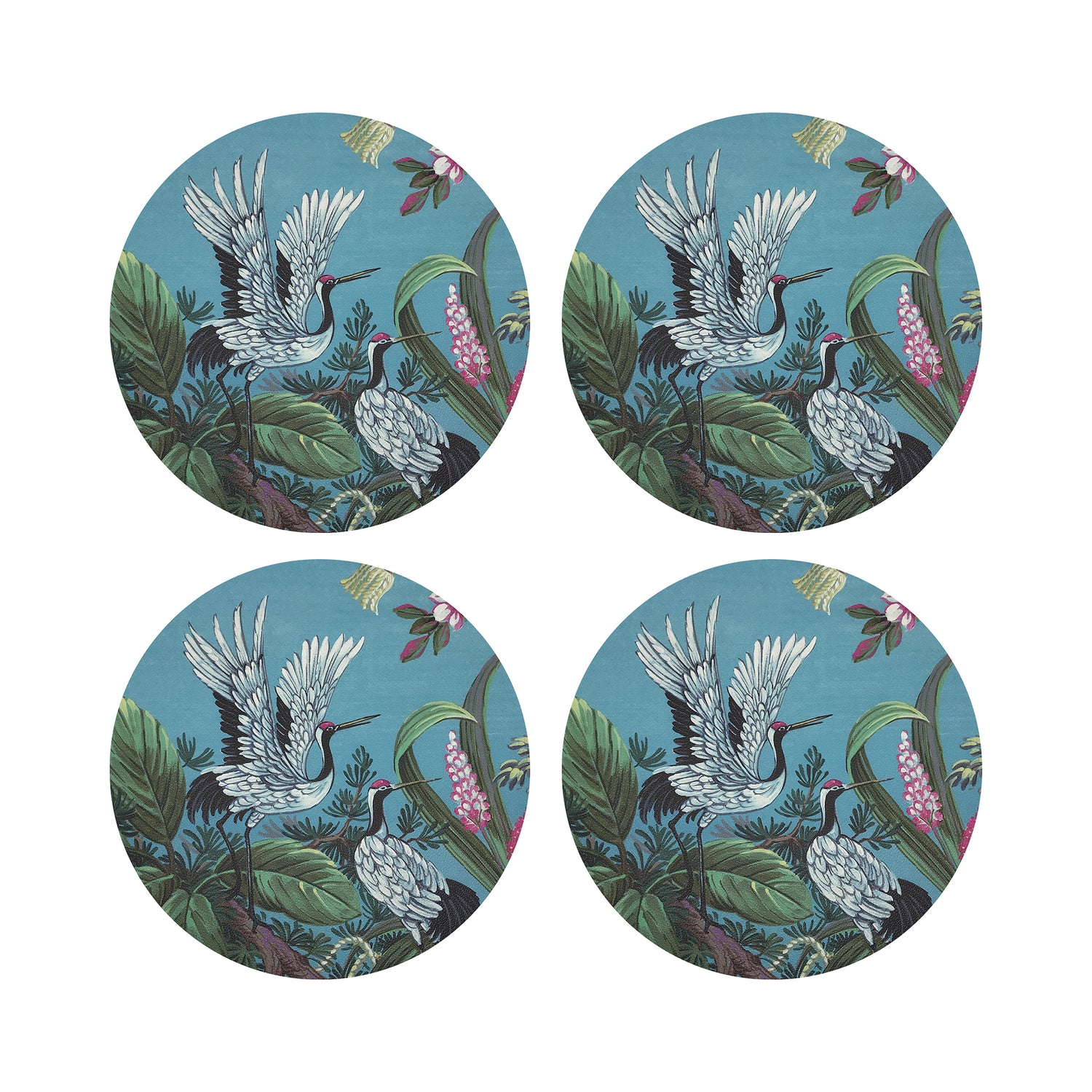Summer Palace Sarus 16&quot; Round Pebble Placemats, Set of 4 - nicolettemayer.com

