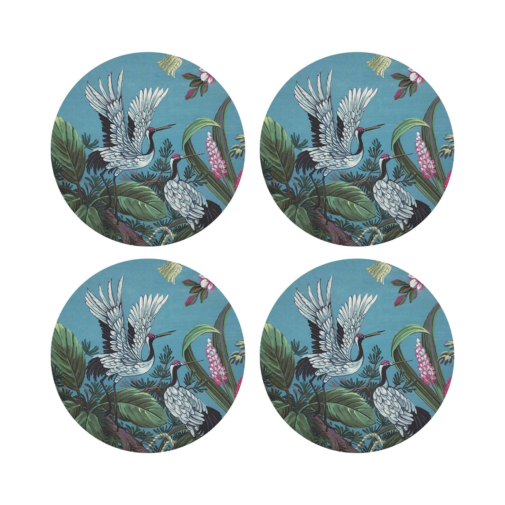 Summer Palace Sarus 16&quot; Round Pebble Placemats, Set of 4 - nicolettemayer.com
