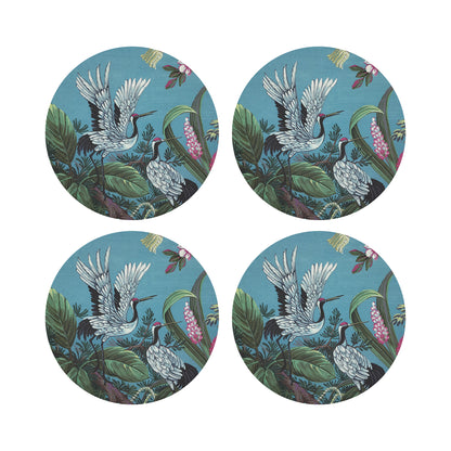 Summer Palace Sarus 16&quot; Round Pebble Placemats, Set of 4 - nicolettemayer.com
