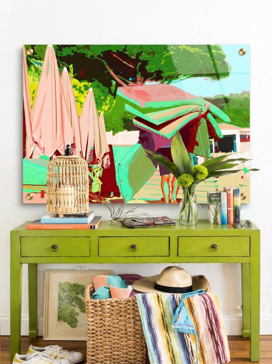 Summer In Ramatuelle Pink – 24x36" Modern Acrylic Wall Art - nicolettemayer.com