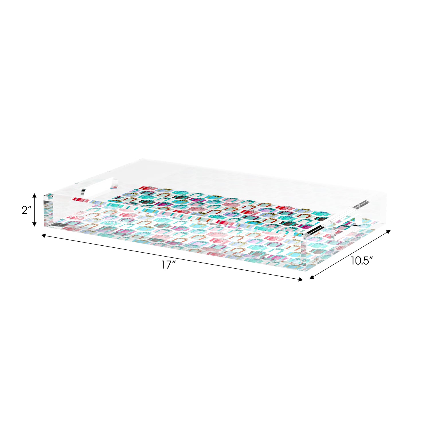 Surprise Soft Green Neutrals 17X10.5 Acrylic Tray - nicolettemayer.com
