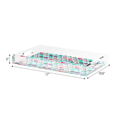 Surprise Soft Green Neutrals 17X10.5 Acrylic Tray - nicolettemayer.com
