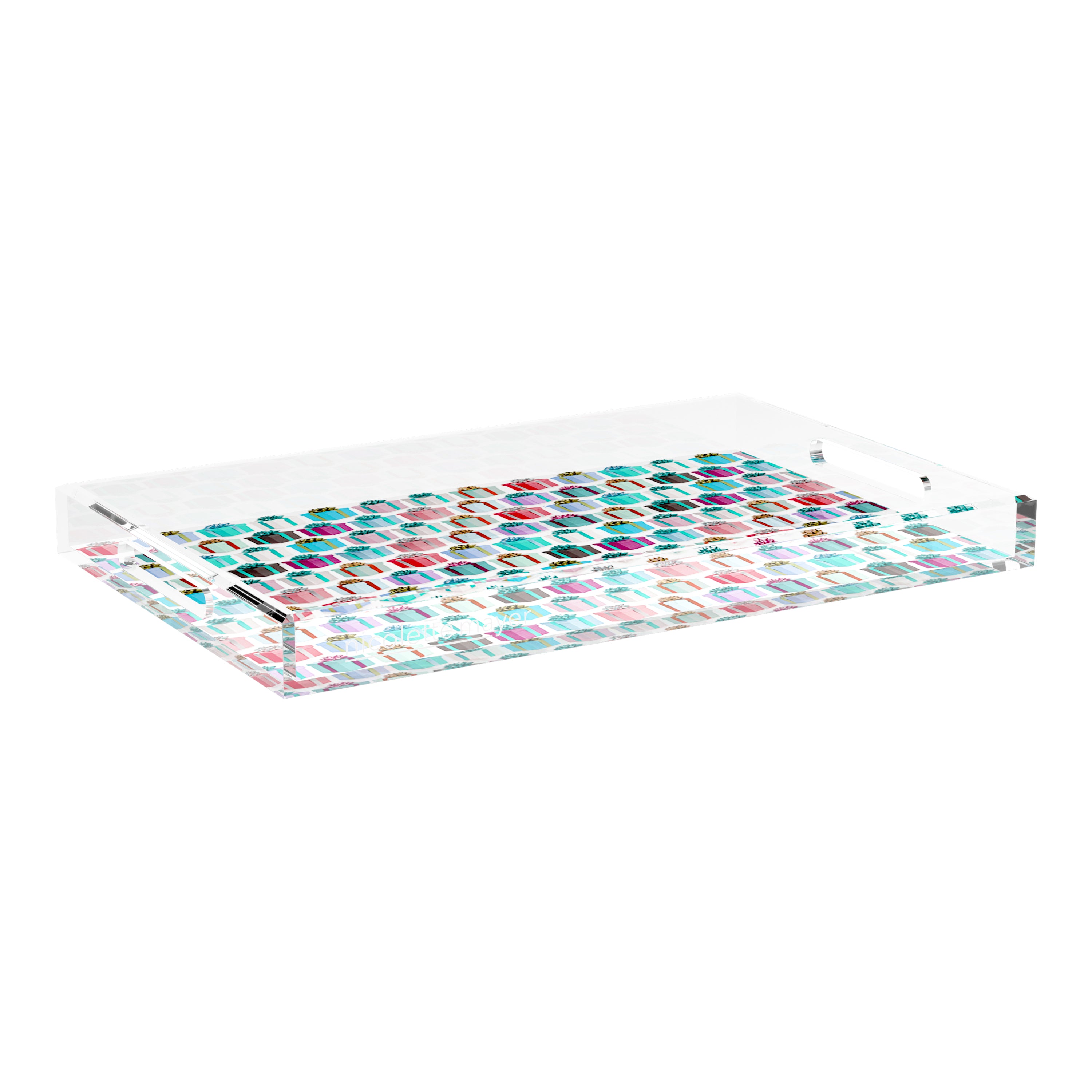 Surprise Soft Green Neutrals 22.5X14.5 Acrylic Tray - nicolettemayer.com
