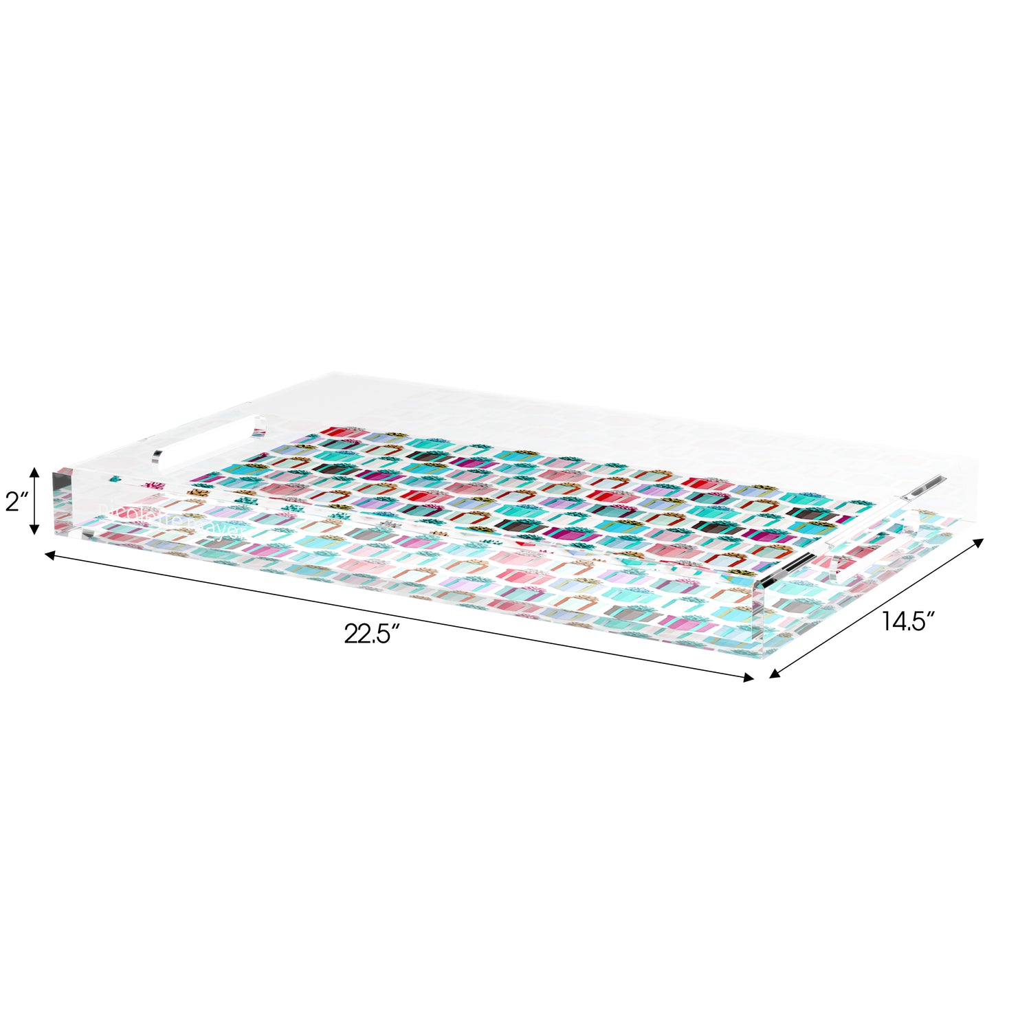 Surprise Soft Green Neutrals 22.5X14.5 Acrylic Tray - nicolettemayer.com
