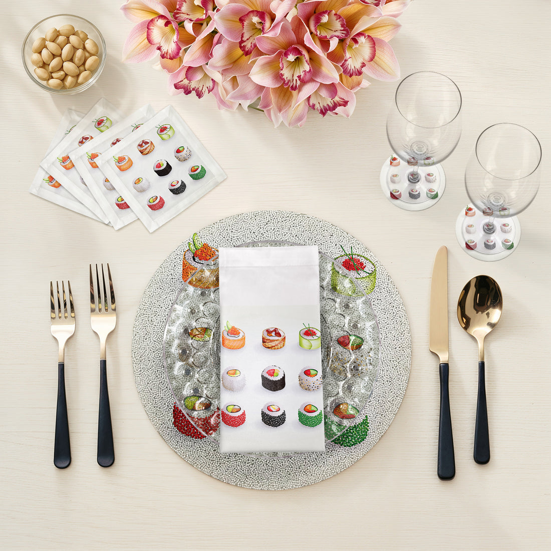 Sushi Go Round Beaded Placemat Smooth