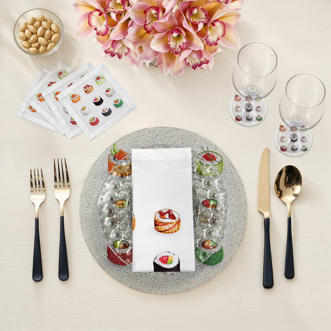 Sushi Go Round Beaded Placemat Smooth - nicolettemayer.com