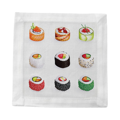 Sushi Go Cotton Sateen Cocktail Napkins - nicolettemayer.com