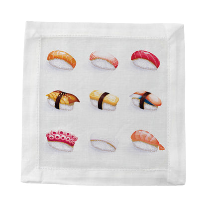 Sushi Town Cotton Sateen Cocktail Napkins - nicolettemayer.com