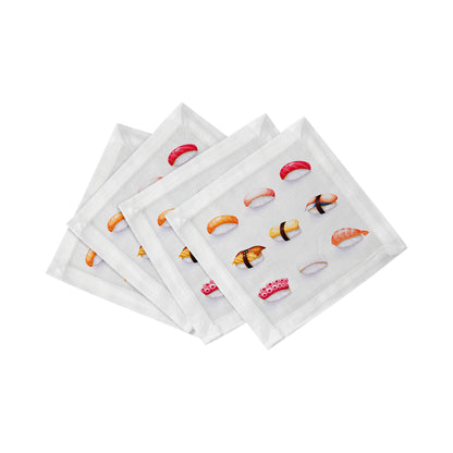 Sushi Town Cotton Sateen Cocktail Napkins - nicolettemayer.com