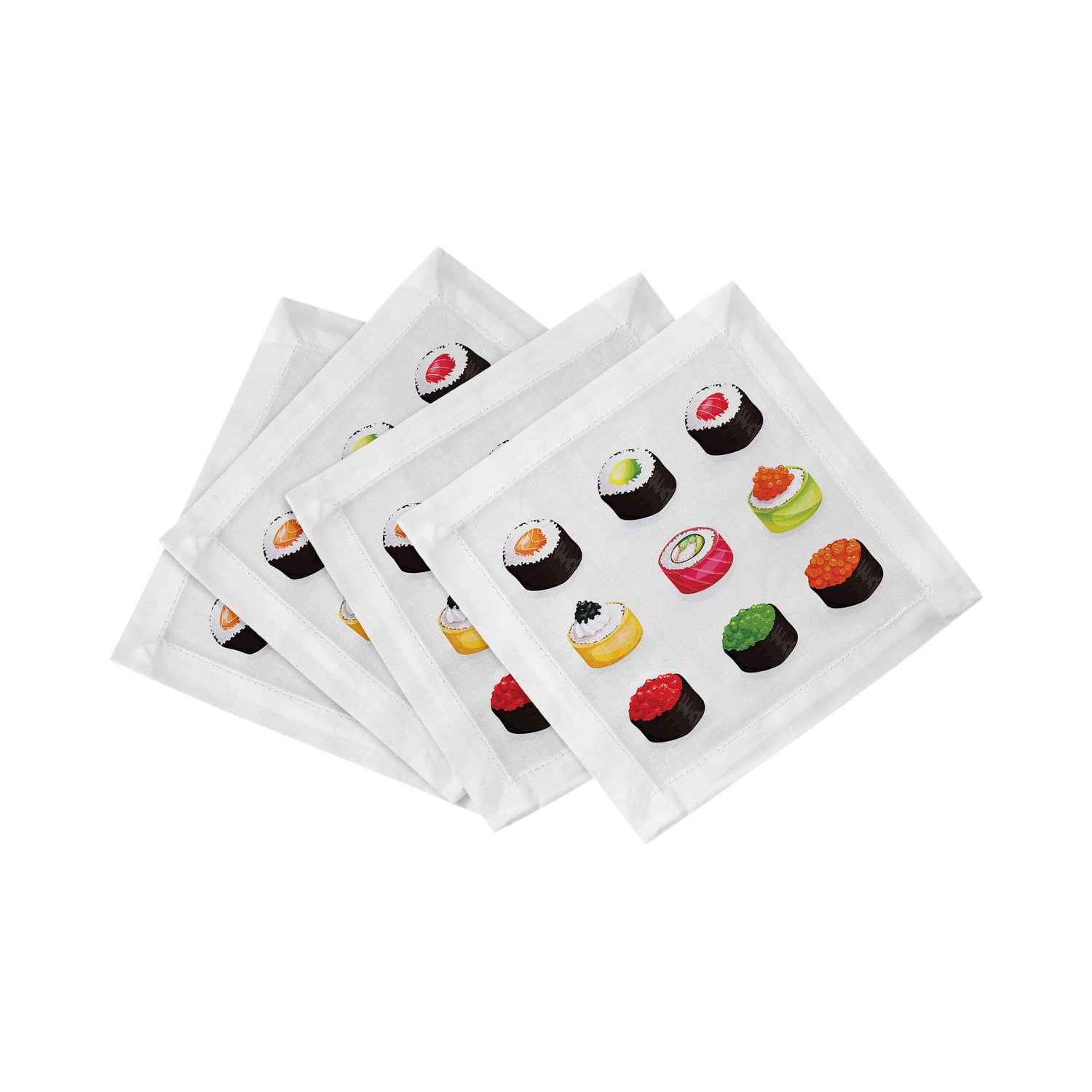 Sushi Zen Cotton Sateen Cocktail Napkins - nicolettemayer.com